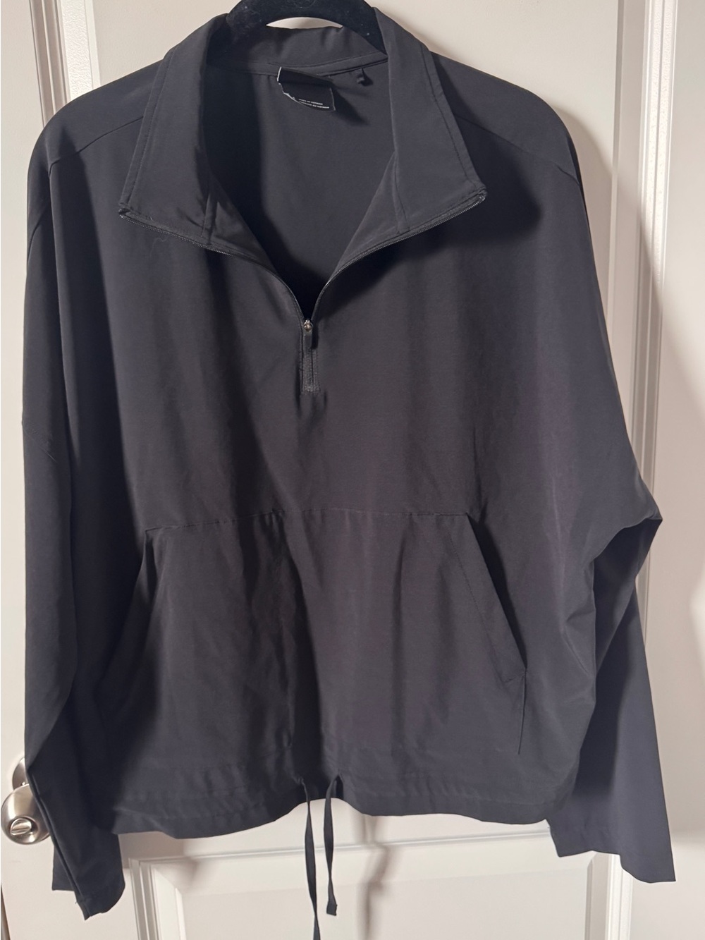 Prana Black Quarter-Zip Top with Branded Neck Tag-Medium
